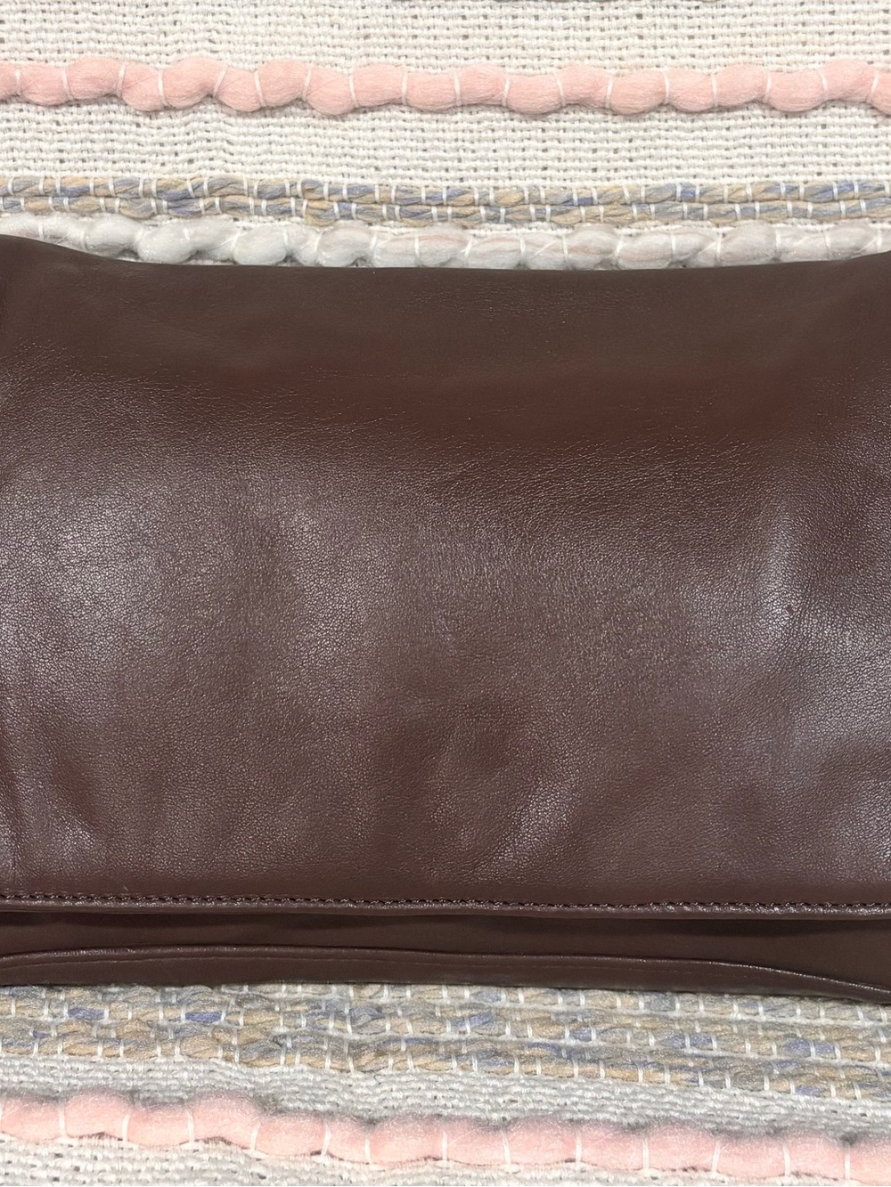 Vintage 70’s Brown Soft Leather Crossbody or Clutch Bag-